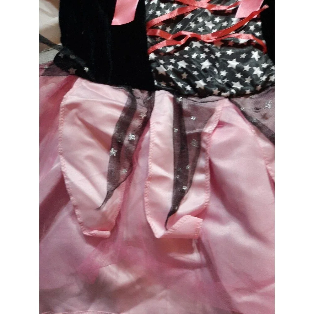 Pink & Black Halloween Girls Witch Costume Dress Only size 4-6 Years used